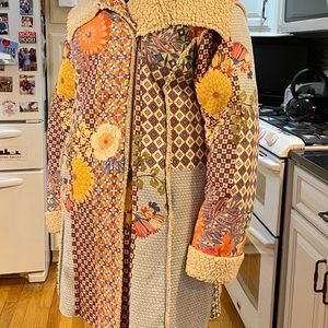 Johnny Was fleece lined Boho coat